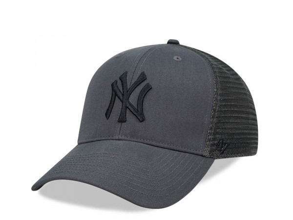 47Brand New York Yankees Charcoal Branson Mesh MVP Trucker Snapback Cap