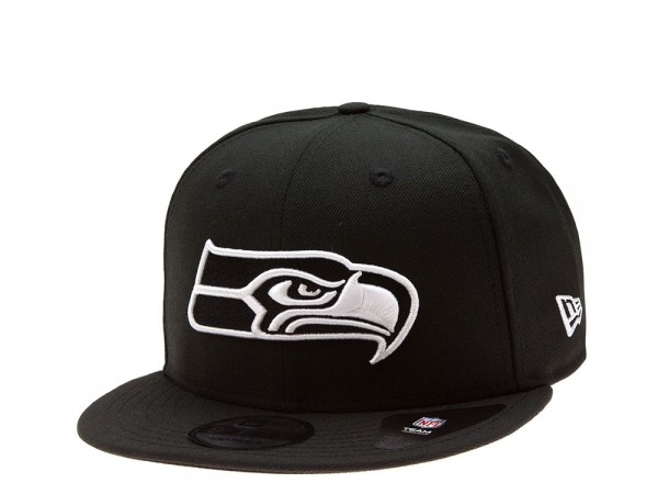 New Era Seattle Seahawks Black and White Edition 59Fifty Fitted Cap