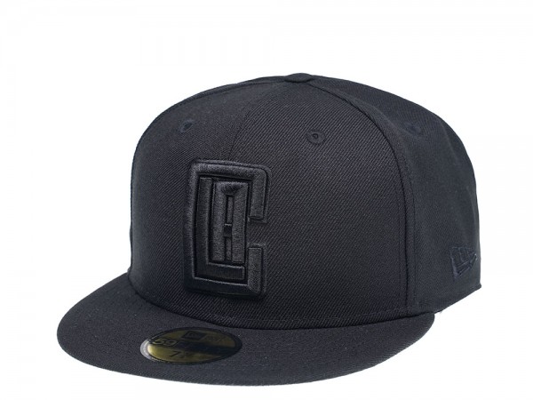 New Era Los Angeles Clippers Black on Black Edition 59Fifty Fitted Cap