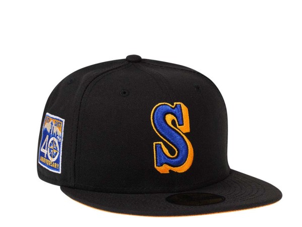 New Era Seattle Mariners 40th Anniversary Black Yellow Edition 59Fifty Fitted Cap