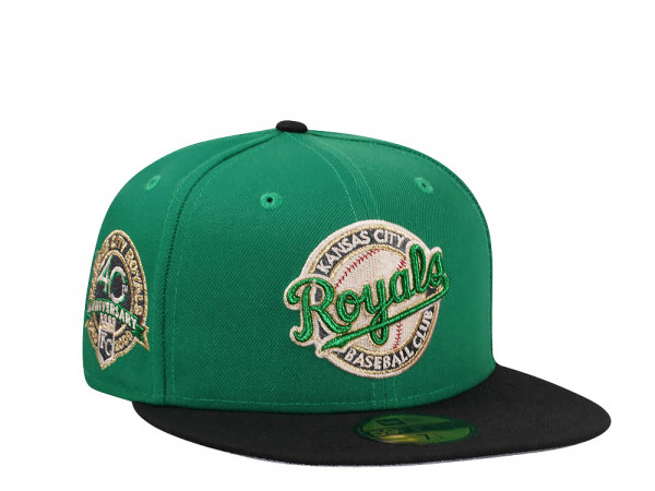 New Era Kansas City Royals 40th Anniversary Kelly Green Two Tone Edition 59Fifty Fitted Cap