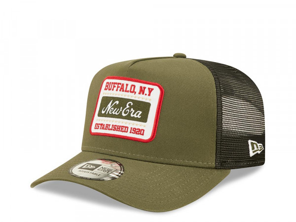 New Era Buffalo State Olive Trucker Snapback Cap