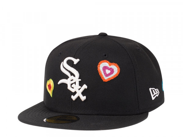New Era Chicago White Sox Black Chainstitchheart Edition 59Fifty Fitted Cap