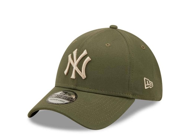 New Era New York Yankees League Essential Olive 39Thirty Stretch Cap