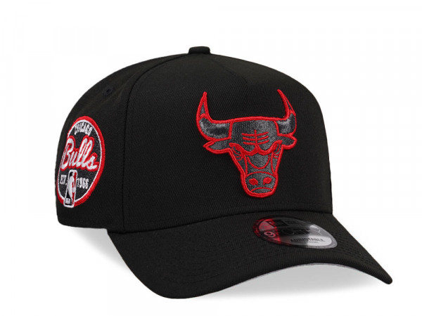 New Era Chicago Bulls All Black Classic Edition 9Forty A Frame Snapback Cap