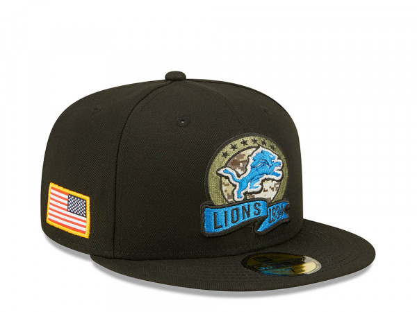 New Era Detroit Lions Salute to Service 2022 Fitted 59Fifty Cap