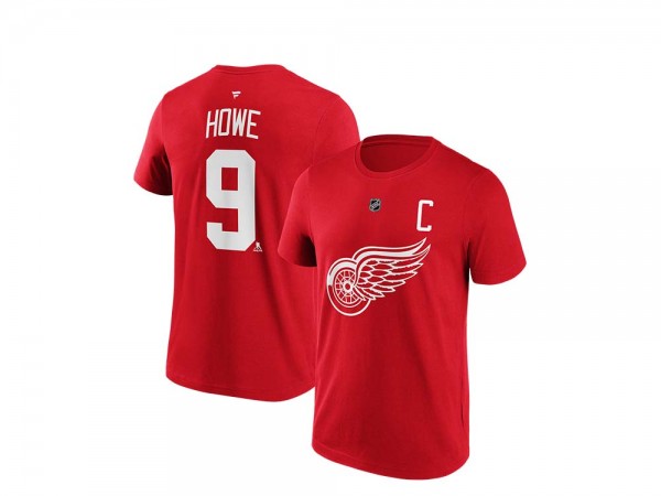 Fanatics Detroit Red Wings Gordie Howe Name & Number T-Shirt