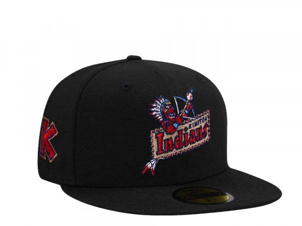 PRE-ORDER New Era Kinston Indians Black Throwback Prime Edition 59Fifty Fitted Cap
