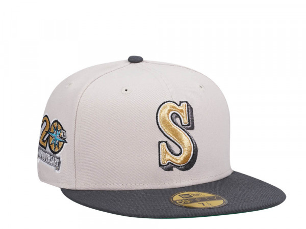 New Era Seattle Mariners 20th Anniversary Stone Gold Two Tone Edition 59Fifty Fitted Cap