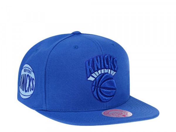 Mitchell & Ness New York Knicks Blue Hardwood Classic Snapback Cap