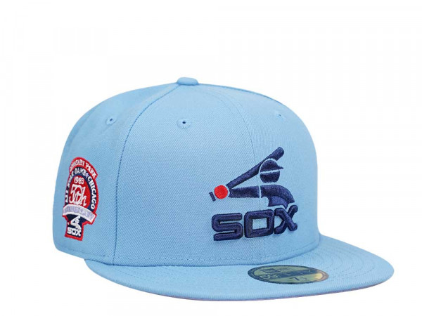 New Era Chicago White Sox 50th Anniversary Light Blue Purple 59Fifty Fitted Cap