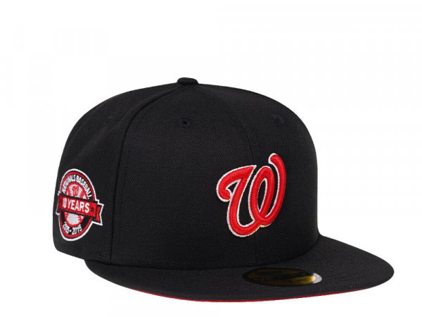 New Era Washington Nationals 10 Years Black and Red Edition 59Fifty Fitted Cap