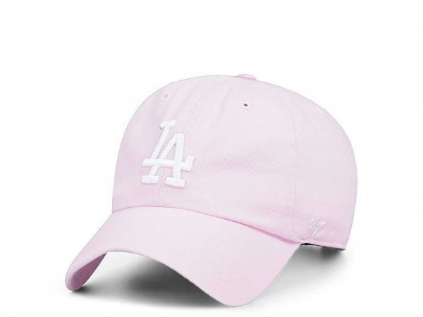 47Brand Los Angeles Dodgers Petal Pink Clean Up Strapback Cap