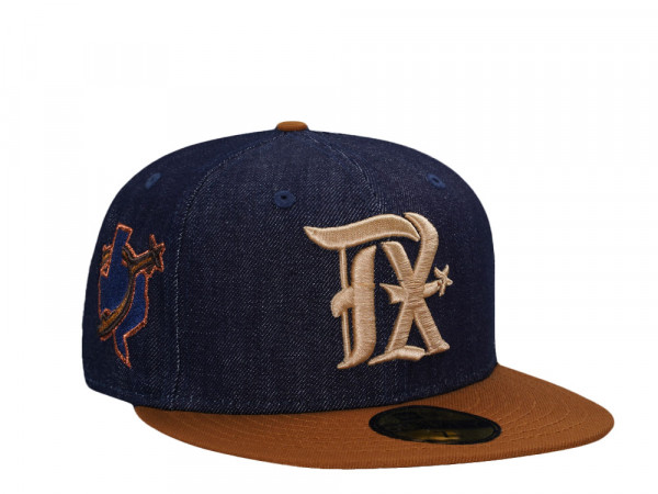 New Era Texas Rangers Denim Prime Two Tone Edition 59Fifty Fitted Cap