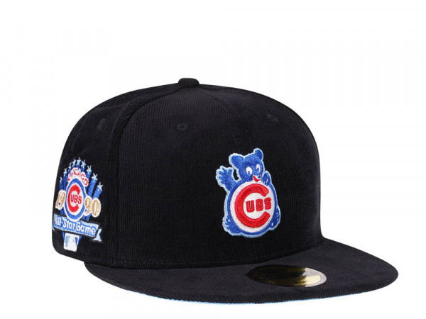 New Era Chicago Cubs Black All Star Game 1990 Corduroy Prime Edition 59Fifty Fitted Cap