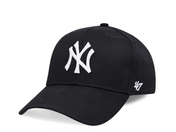 47Brand New York Yankees Black Raised Basic MVP Snapback Cap