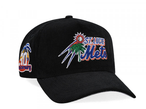 New Era St. Lucie Mets 30th Anniversary Cord Classic Edition A Frame Snapback Cap