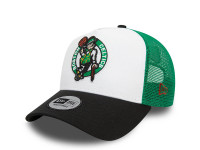 New Era Boston Celtics White 9Forty Trucker A Frame Snapback Cap