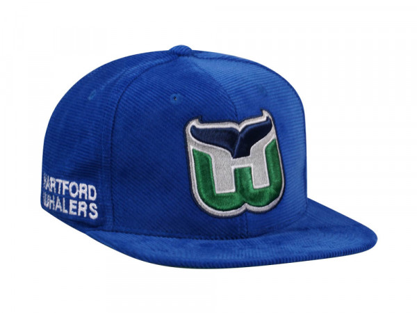 Mitchell & Ness Hartford Whalers Blue Cord Vintage Snapback Cap