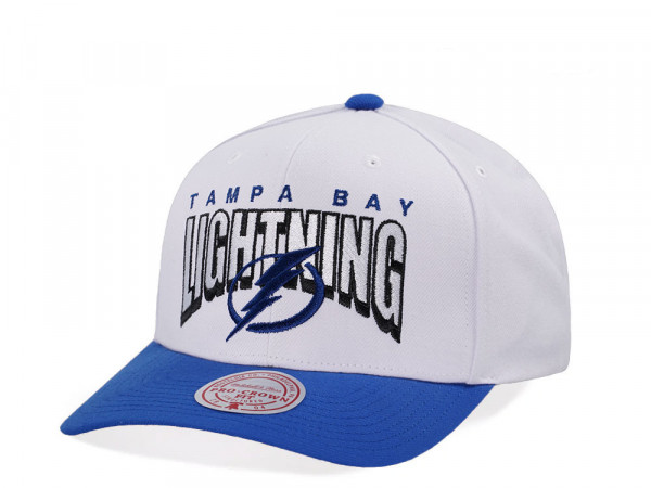 Mitchell & Ness Tampa Bay Lightning Pro Crown Fit White Snapback Cap