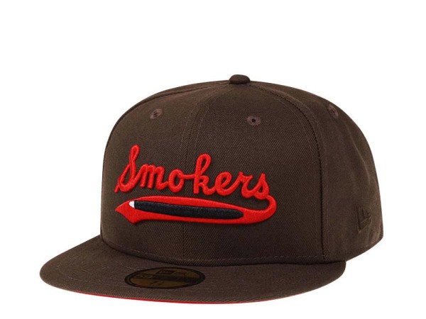 New Era Tampa Smokers Brown and Red Edition 59Fifty Fitted Cap