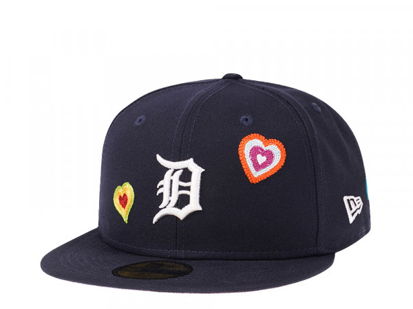 New Era Detroit Tigers Navy Chainstitchheart Edition 59Fifty Fitted Cap