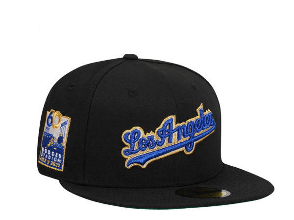 New Era Los Angeles Dodgers 60th Anniversary Dodger Stadium Black Throwback Edition 59Fifty Fitted Cap