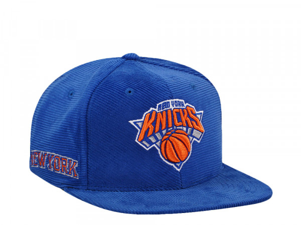 Mitchell & Ness New York Knicks Blue Cord Throwback Snapback Cap