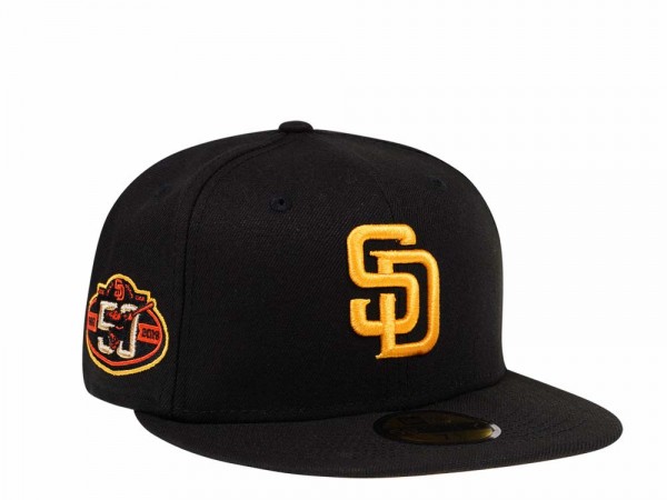 New Era San Diego Padres 50th Anniversary Black Prime Edition 59Fifty Fitted Cap