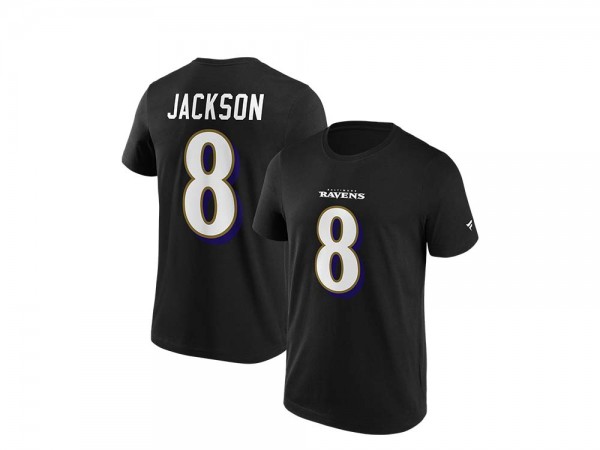 Fanatics Baltimore Ravens Lamar Jackson Name & Number T-Shirt