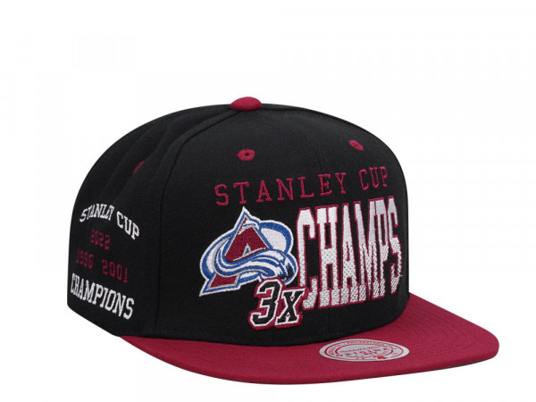 Mitchell & Ness Colorado Avalanche Stanley Cup Throwback Two Tone Edition Snapback Cap