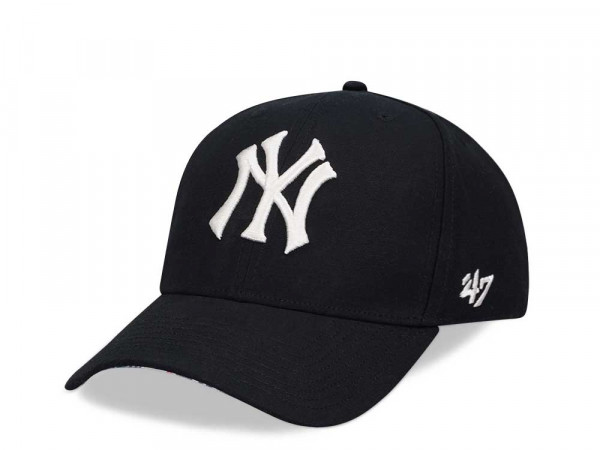 47Brand New York Yankees Black Coastal Floral Under MVP Snapback Cap