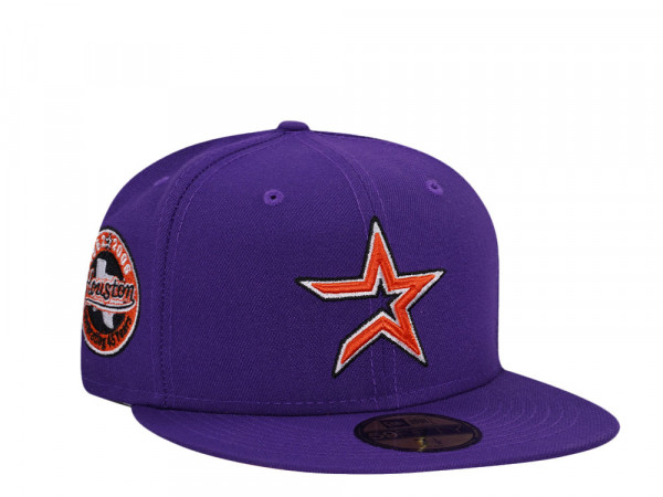 New Era Houston Astros 45th Anniversary Purple Orange Edition 59Fifty Fitted Cap