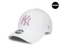 New Era New York Yankees Metallic Logo White Womens 9Forty Strapback Cap