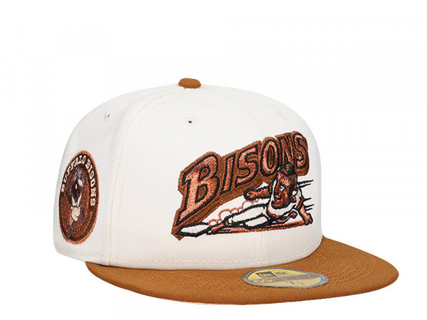New Era Buffalo Bisons Cream Bourbon Heavy Copper Two Tone Edition 59Fifty Fitted Cap