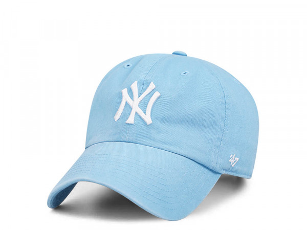 47Brand New York Yankees Columbia Clean Up Strapback Cap