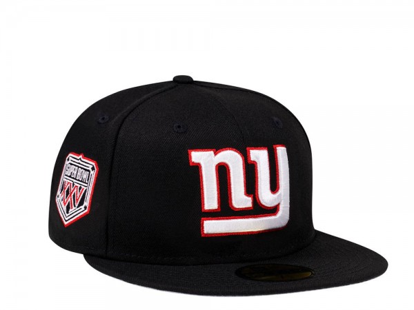 New Era New York Giants Super Bowl XXV Black Crimson Collection 59Fifty Fitted Cap