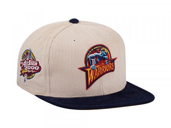 Mitchell & Ness Golden State Warriors All Star 2000 Two Tone Hardwood Classic Cord Edition Dynasty Fitted Cap