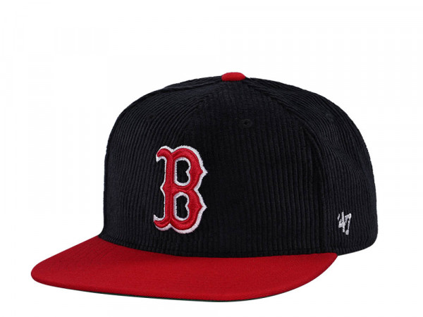47Brand Boston Red Sox Black Thick Cord Captain Snapback Cap