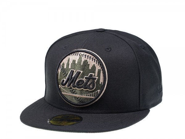 New Era New York Mets Black and Camo Edition 59Fifty Fitted Cap