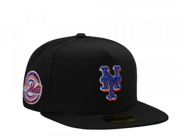 New Era New York Mets World Champions 1969 Black Metallic Throwback Edition A Frame 59Fifty Fitted Cap