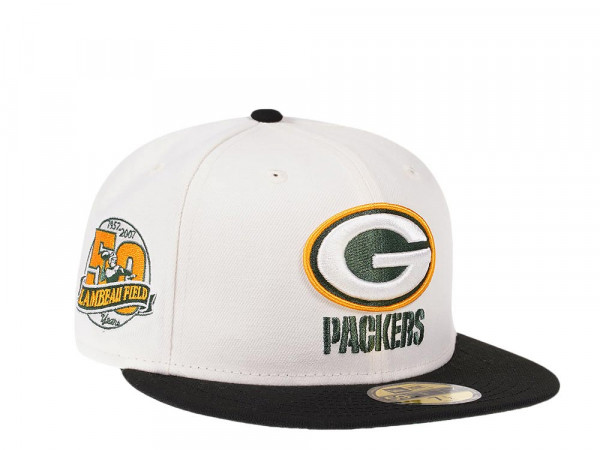 New Era Green Bay Packers 50th Anniversary Cream Dome Edition 59Fifty Fitted Cap