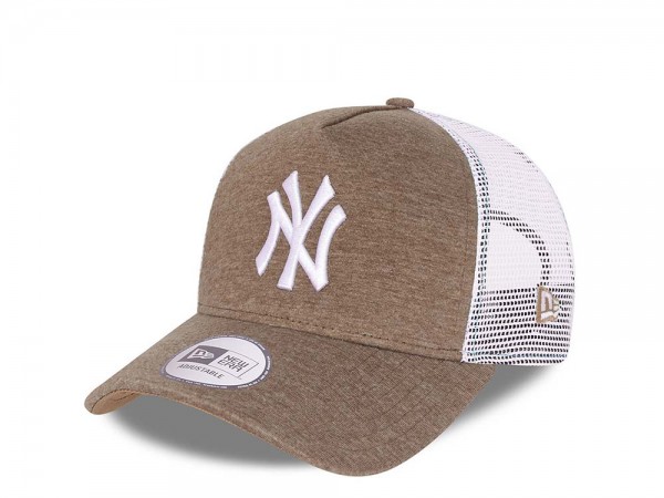 New Era New York Yankees Jersey Brown A Frame Trucker Snapback Cap