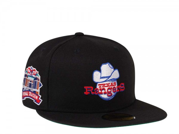 New Era Texans Rangers Final Seaons Black Throwback Edition 59Fifty Fitted Cap