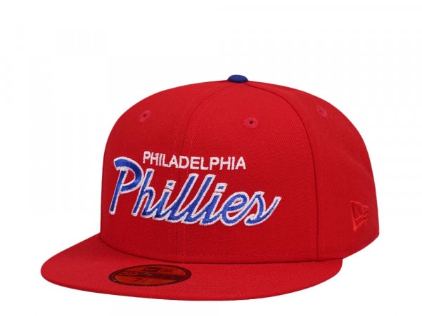 New Era Philadelphia Phillies Red Script Classic Edition 59Fifty Fitted Cap