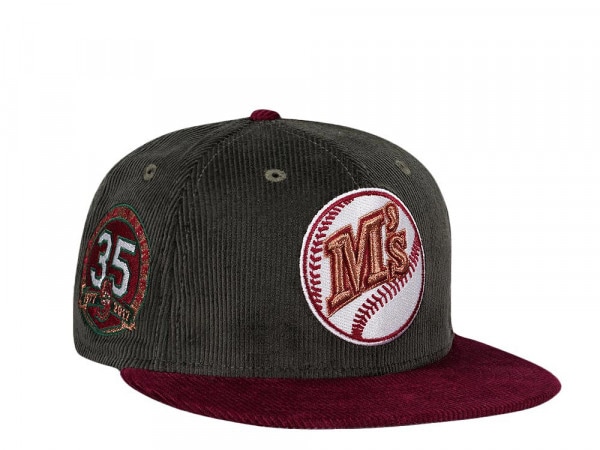 New Era Seattle Mariners 35th Anniversary Vintage Color Flip Prime Two Tone Corduroy Edition 59Fifty Fitted Cap