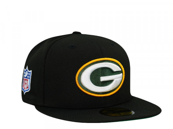 New Era Green Bay Packers Black Throwback Prime Edition 59Fifty Fitted Cap