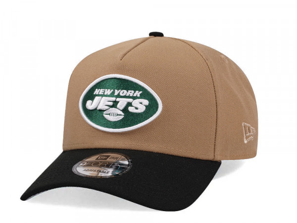New Era New York Jets Khaki Two Tone Edition 9Forty A Frame Snapback Cap