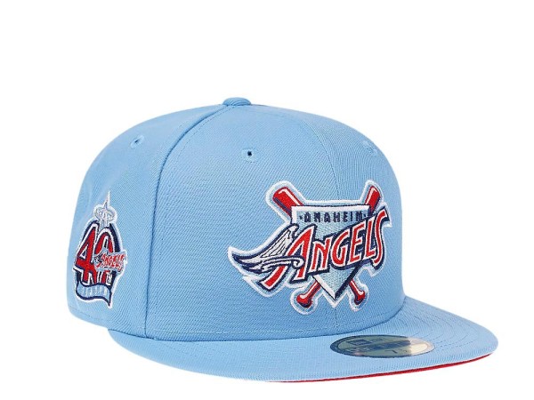 New Era Anaheim Angels 40th Anniversary Sky Red Edition 59Fifty Fitted Cap