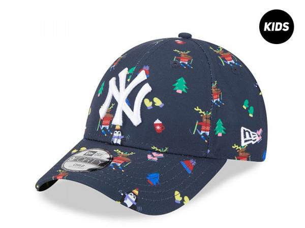 New Era New York Yankees Festive Navy Kids 9Fifty Strapback Cap